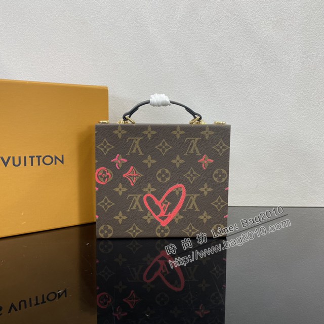 Lv路易威登2023專櫃新款Mobile Box斜挎小硬箱 LV老花手提盒子包 ydh5220